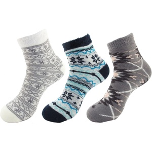 image:imageBambooMN Womens Double Layer Thick Super Soft Warm Fuzzy Home Outdoor Winter SocksCrew  Asst E