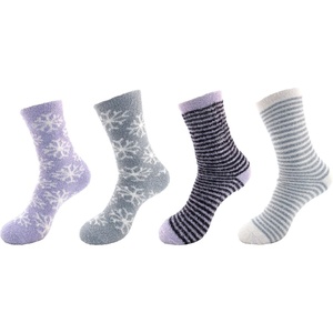 image:imageBambooMN Womens Double Layer Thick Super Soft Warm Fuzzy Home Outdoor Winter SocksMidcalf  Asst F