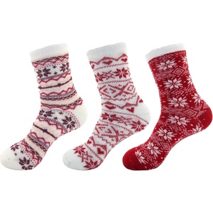 image:imageBambooMN Womens Extra Thick Plush Super Soft Warm Fuzzy Cozy Home Indoor Outdoor Cabin SocksAssorment C
