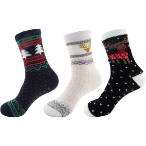 image:imageBambooMN Womens Extra Thick Plush Super Soft Warm Fuzzy Cozy Home Indoor Outdoor Cabin SocksAssorment F