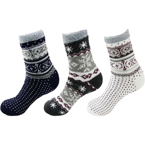 image:imageBambooMN Womens Extra Thick Plush Super Soft Warm Fuzzy Cozy Home Indoor Outdoor Cabin SocksAssorment a