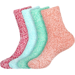 image:imageBambooMN Womens Fuzzy Warm Feather Soft Socks  Value Packs4a