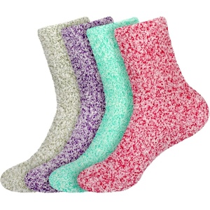 image:imageBambooMN Womens Fuzzy Warm Feather Soft Socks  Value Packs4d
