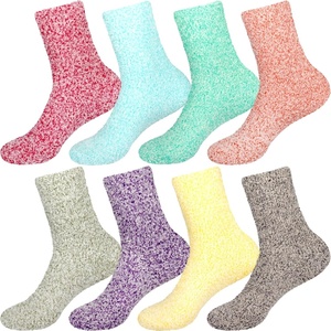 image:imageBambooMN Womens Fuzzy Warm Feather Soft Socks  Value Packs8a