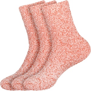 image:imageBambooMN Womens Fuzzy Warm Feather Soft Socks  Value PacksCoral Pink