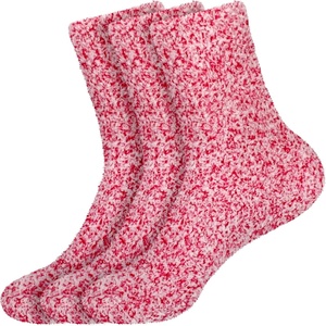 image:imageBambooMN Womens Fuzzy Warm Feather Soft Socks  Value PacksMagenta