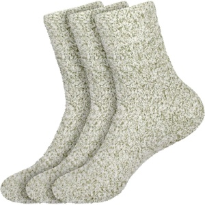 image:imageBambooMN Womens Fuzzy Warm Feather Soft Socks  Value PacksOlive Green