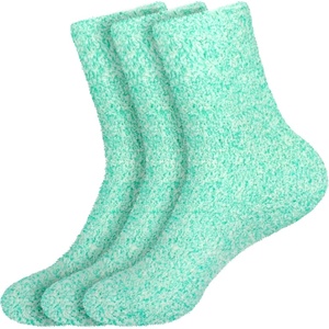 image:imageBambooMN Womens Fuzzy Warm Feather Soft Socks  Value PacksSpring Green