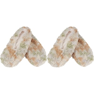 image:imageBambooMN Womens Heart amp Stripe Patterned NonSlip Lined Travel Home Slippers  2 Pairs08 Camo Union