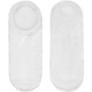 image:imageBambooMN Womens Soft Fuzzy Cozy Footies Travel Home NonSlipWhite 1 Pair
