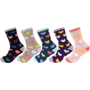 image:imageBambooMN Womens Soft Fuzzy Warm Cozy Striped Solid Socks  Assorted Value PacksAsst C