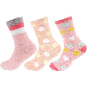image:imageBambooMN Womens Soft Fuzzy Warm Cozy Striped Solid Socks  Assorted Value PacksAsst F