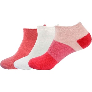image:imageBambooMN Womens Super Soft Aloe Infused Fuzzy Nylon Spa Socks  Size 912  Assortment D  3 PairsAsst C