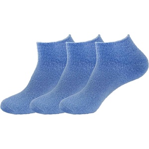 image:imageBambooMN Womens Super Soft Aloe Infused Fuzzy Nylon Spa Socks  Size 912  Assortment D  3 PairsSolid Navy
