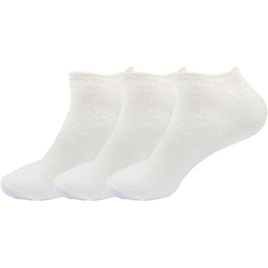 image:imageBambooMN Womens Super Soft Aloe Infused Fuzzy Nylon Spa Socks  Size 912  Assortment D  3 PairsSolid White