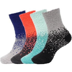 image:imageBambooMN Womens Super Soft Fuzzy Socks Polka Dot Gradient Snowflake Featherlight Cuff  Assorted ColorsGradient 4b