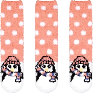 image:imageBambooMN Womens Super Soft Warm Microfiber Fuzzy Cozy Animal Socks or Christmas Winter Animal Socks Value Pack08 Penguin