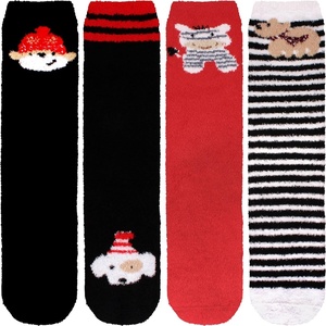 image:imageBambooMN Womens Super Soft Warm Microfiber Fuzzy Cozy Animal Socks or Christmas Winter Animal Socks Value PackAssortment B