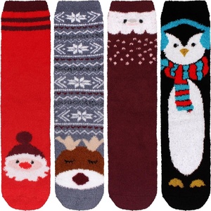 image:imageBambooMN Womens Super Soft Warm Microfiber Fuzzy Cozy Animal Socks or Christmas Winter Animal Socks Value PackAssortment a