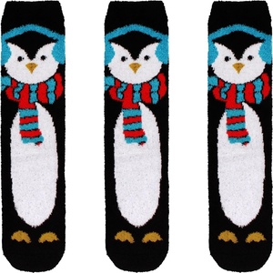 image:imageBambooMN Womens Super Soft Warm Microfiber Fuzzy Cozy Animal Socks or Christmas Winter Animal Socks Value PackPenguin