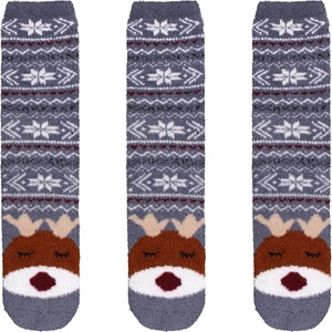 image:imageBambooMN Womens Super Soft Warm Microfiber Fuzzy Cozy Animal Socks or Christmas Winter Animal Socks Value PackReindeer