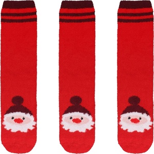 image:imageBambooMN Womens Super Soft Warm Microfiber Fuzzy Cozy Animal Socks or Christmas Winter Animal Socks Value PackSanta