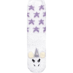 image:imageBambooMN Womens Super Soft Warm Microfiber Fuzzy Cozy Unicorn Series Crew Socks02 Star Unicorn  1 Pair