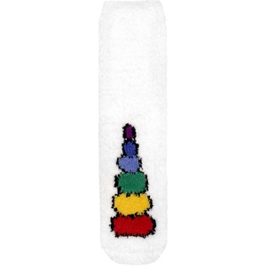 image:imageBambooMN Womens Super Soft Warm Microfiber Fuzzy Cozy Unicorn Series Crew Socks03 Rainbow Clouds  3 Pairs