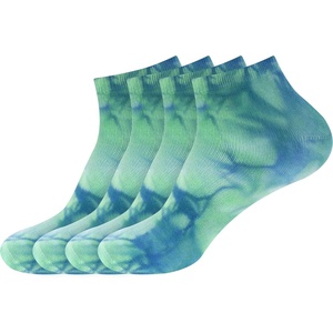 image:imageMens Rayon from Bamboo Fiber Colored Sports Superior Wicking Athletic Ankle Socks  4 Pair Value PackBlue Green