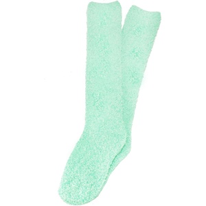 image:imageWomens Fuzzy Feather Soft Cozy Knee High SocksSpring Green