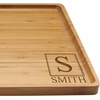 image:imageBambooMN Custom Laser Engraved Bamboo Serving Tray  Square Light MonogramStyle Engraving  17 x 13 x 075  Rounded Edge  1 Piece