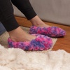 image:imageBambooMN Womens Heart Patterned NonSlip Lined Travel Home Slippers04 Purple Puree