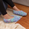 image:imageBambooMN Womens Heart Patterned NonSlip Lined Travel Home Slippers07 Caribbean Waves