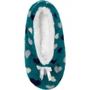 image:imageBambooMN Womens Heart Patterned NonSlip Lined Travel Home SlippersBlue Hearts