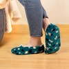 image:imageBambooMN Womens Heart Patterned NonSlip Lined Travel Home SlippersBlue Hearts