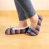 image:imageBambooMN Womens Heart Patterned NonSlip Lined Travel Home SlippersBlue Stripes