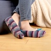 image:imageBambooMN Womens Heart Patterned NonSlip Lined Travel Home SlippersBlue Stripes