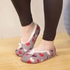 image:imageBambooMN Womens Heart Patterned NonSlip Lined Travel Home SlippersGrey Hearts