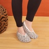 image:imageBambooMN Womens Heart Patterned NonSlip Lined Travel Home SlippersLight Cheetah Print
