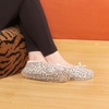 image:imageBambooMN Womens Heart Patterned NonSlip Lined Travel Home SlippersLight Cheetah Print