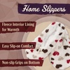 image:imageBambooMN Womens Heart Patterned NonSlip Lined Travel Home SlippersRed Stripes