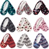 image:imageBambooMN Womens Heart Patterned NonSlip Lined Travel Home SlippersRed Stripes