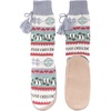 image:imageBambooMN Womens Patterned Knit Gripper Boot Slippers with TasselChill Penguin