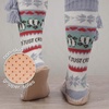 image:imageBambooMN Womens Patterned Knit Gripper Boot Slippers with TasselChill Penguin