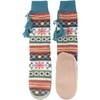 image:imageBambooMN Womens Patterned Knit Gripper Boot Slippers with TasselMulti Snowflake