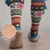 image:imageBambooMN Womens Patterned Knit Gripper Boot Slippers with TasselMulti Snowflake