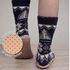 image:imageBambooMN Womens Patterned Knit Gripper Boot Slippers with TasselPolar Bear