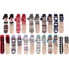 image:imageBambooMN Womens Patterned Knit Gripper Boot Slippers with TasselRed Reindeer