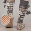 image:imageBambooMN Womens Patterned Knit Gripper Boot Slippers with TasselUltimate Grey