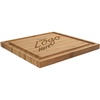 image:imageBambooMN Custom Laser Engraved Personalized Bamboo Wooden Company Logo Promotional Marketing Business Bulk Cutting Boards  11 x 11 x 075 Grooved  1 Piece1